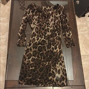 Mesh Leopard Print Lynn Ritchie Women's Dress🐆🤎